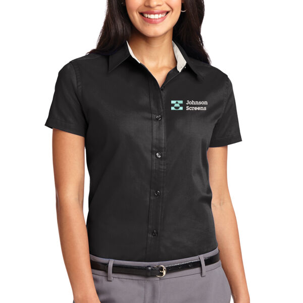 Port Authority® Ladies Short Sleeve Easy Care Shirt - Embroidered Logo Thumbnail