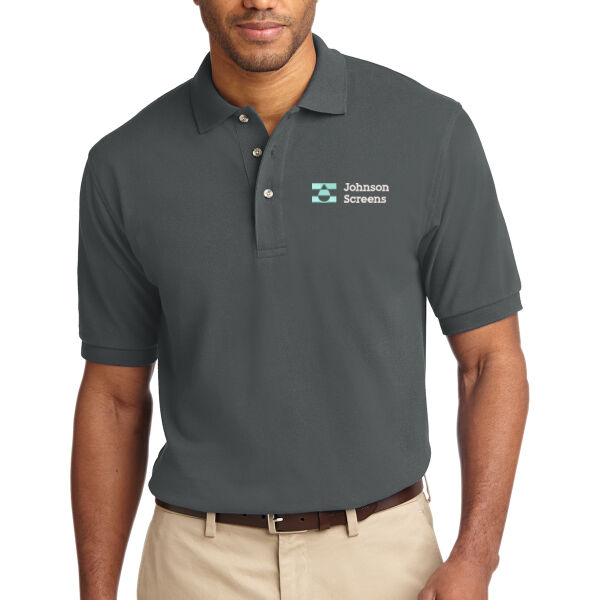TALL SIZES - Port Authority® Tall Heavyweight Cotton Pique Polo - Embroidered Logo Thumbnail
