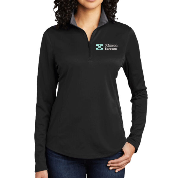 Port Authority Women's Silk Touch Performance 1/4-Zip - Embroidered Logo Thumbnail