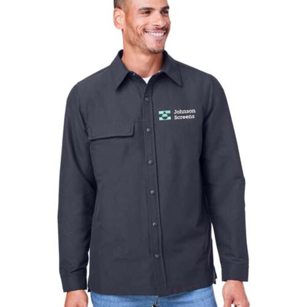 Harriton Flex Twill Overshirt - Embroidered Logo Thumbnail